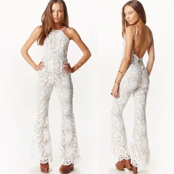 Stone Cold Fox White Lace Jumpsuit - Picture 5 of 7